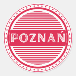Poznan City Pride Emblem – Polish Identity Runder Aufkleber
