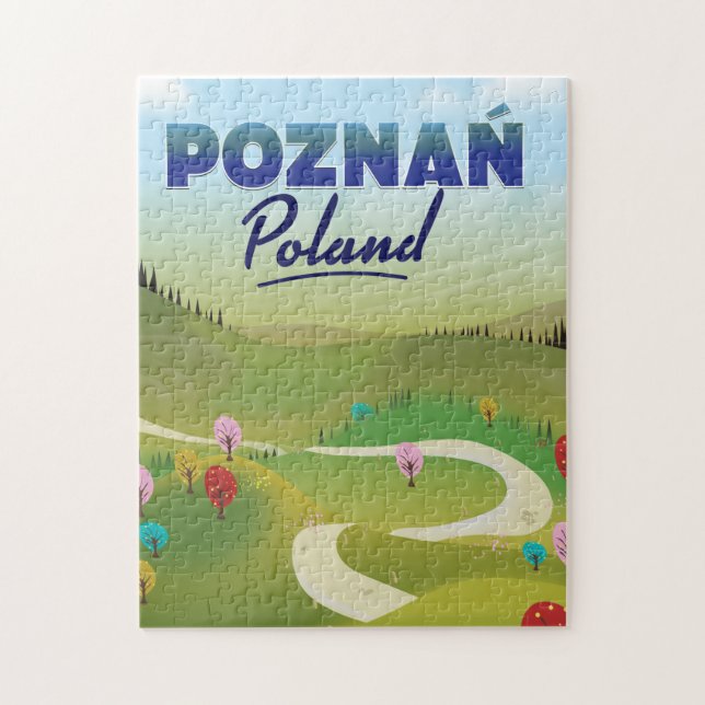 Poznań Polen Reiseplakat. Puzzle (Vertikal)