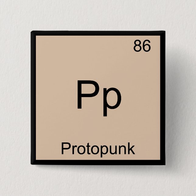 Pp - Proto Punk Symbol-T-Shirt für Funny Chemistry Button (Vorderseite)