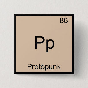 Pp - Proto Punk Symbol-T-Shirt für Funny Chemistry Button
