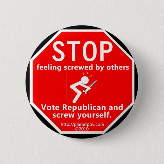 PPOV Knopf - Stoppschild Button (Vorderseite)