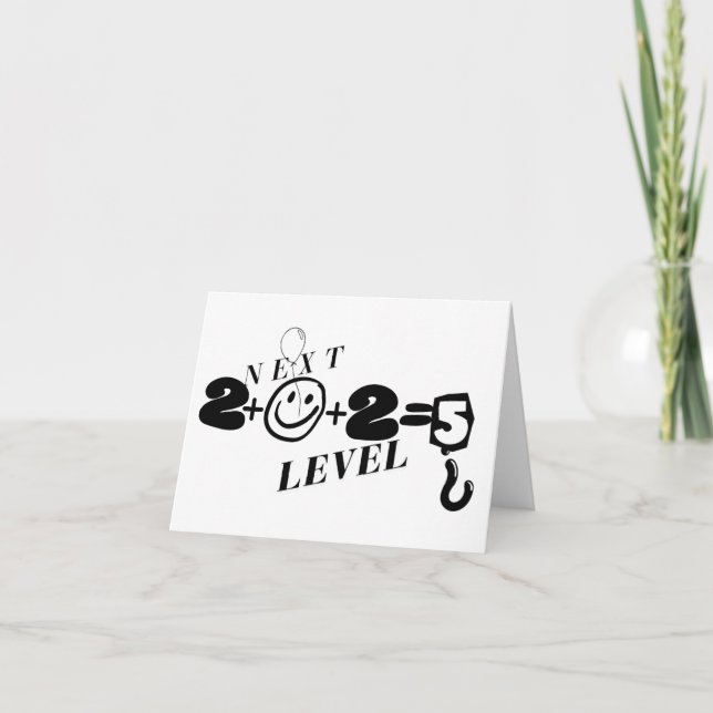 PPPYY EWW LEVELLL New Year Cards Dankeskarte (Vorderseite)