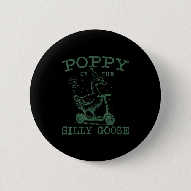 Ppy Of The Silly Goose First Birthday Family Match Button (Vorderseite)