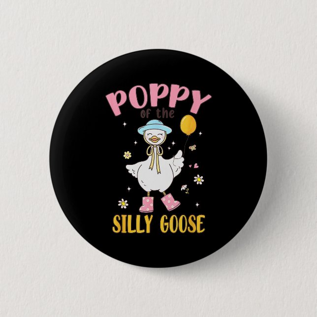 Ppy Of The Silly Goose First Birthday Family Match Button (Vorderseite)
