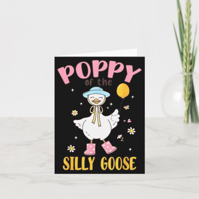 Ppy Of The Silly Goose First Birthday Family Match Karte (Vorderseite)