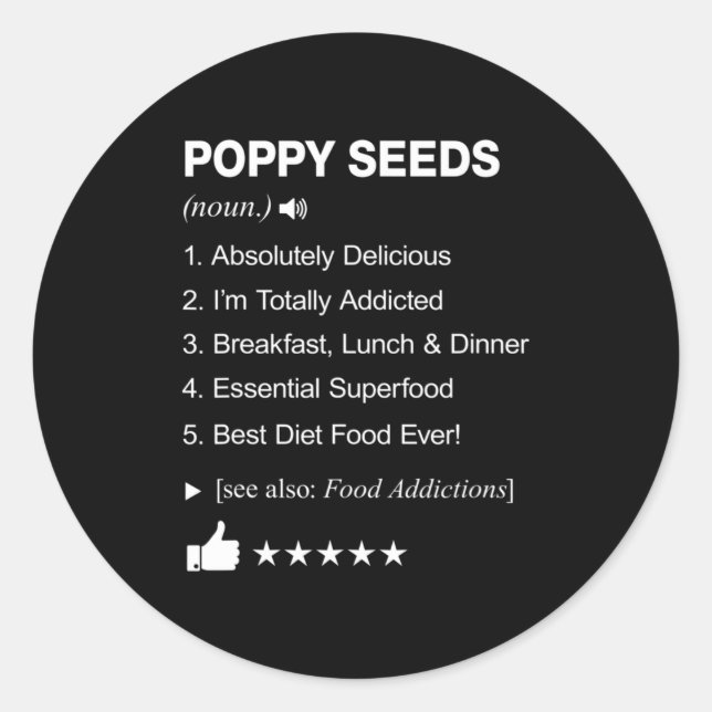 Ppy Seeds Definition Meaning Funny  Runder Aufkleber (Vorderseite)