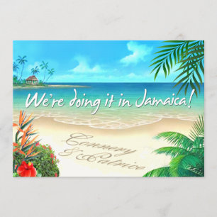 PR Exotic Beach Jamaikanische Hochzeit erhält Name Einladung