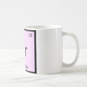 Pr - Periodisches Tabellensymbol für die Rind-Chem Kaffeetasse