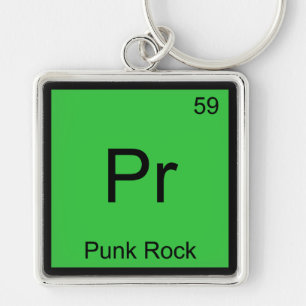 Pr. Punk Rock Funny Chemistry Element Symbol T-Shi Schlüsselanhänger