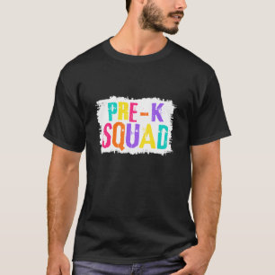 Prä K Squad farbenfrohe Paint Brush T-Shirt