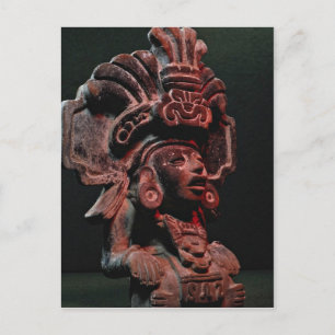 Prä-kolumbianisches Töpferschiff, in menschlicher  Postkarte