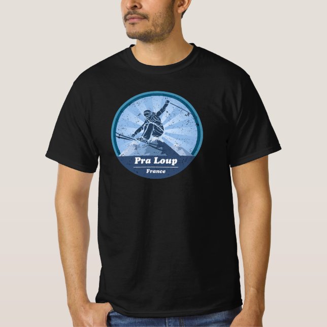 Pra-Loup Skistation - Skier T-Shirt (Vorderseite)