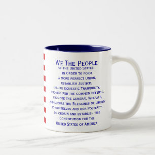 Präambel der Konstitutions-Flaggen-Tasse Zweifarbige Tasse