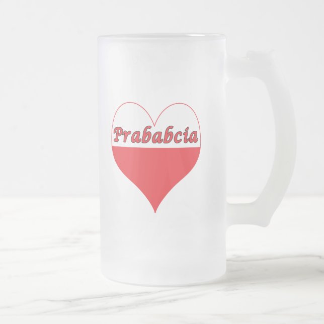 Prababcia Polnisches Herz Mattglas Bierglas (Rechts)