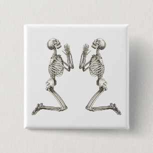 Prachen Skeleton Halloween Button