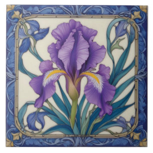 Pracht der violetten Iris Fliese