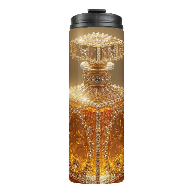 prächtig goldschimmernde Thermal Tumbler Thermosbecher (Vorderseite)