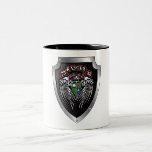Prächtige 1. Bataillon 75. Ranger-Regimentsrolle Zweifarbige Tasse