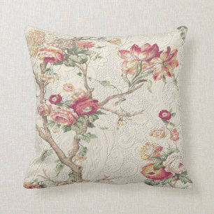 Prächtige Alt-Welt-Antik-Blumen-Faux-Textur Kissen