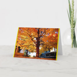 Prächtige Baum-Herbst-Baum-Farben Karte
