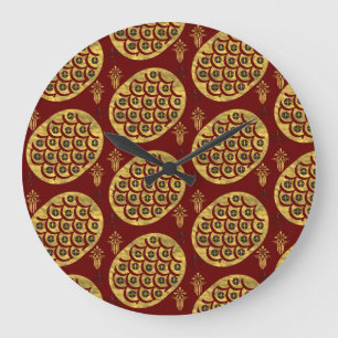 prächtige Blumen Große Wanduhr
