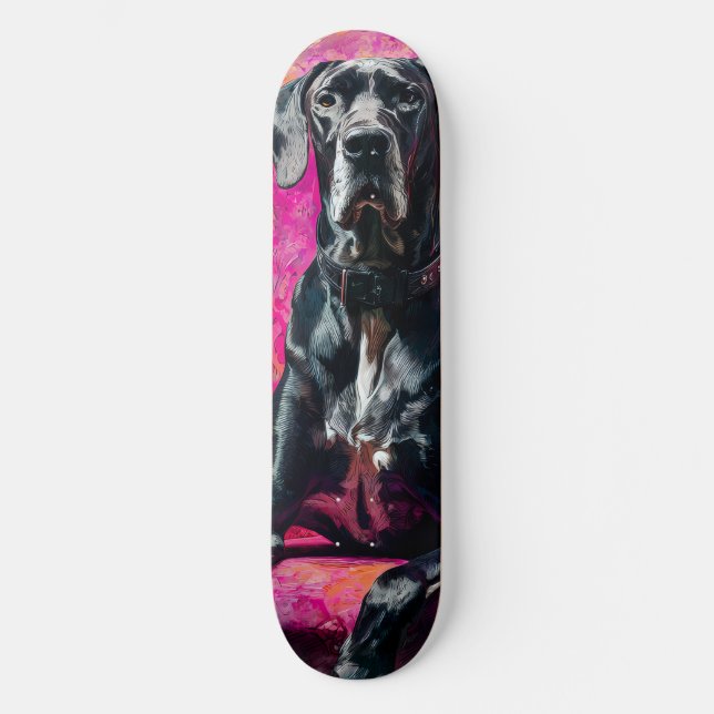 Prächtige Deutsche Dogge Skateboard (Vorderseite)