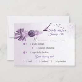 prächtige lila Farbtöne Blume Wahl UAWG RSVP Karte