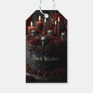 Prächtige schwarze gotische Festtorte Geschenkanhänger