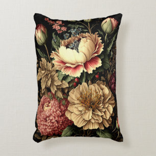 Prächtige Vintage Blumenordnung Dekokissen