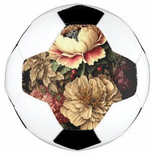 Prächtige Vintage Blumenordnung Fußball