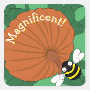 Prächtiger Bienenaufkleber Quadratischer Aufkleber