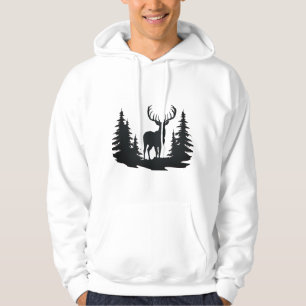Prächtiger Bock zwischen Kiefern Hoodie