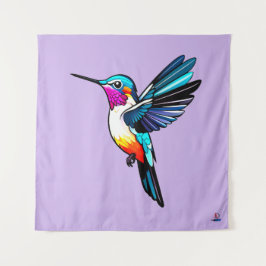 Prächtiger Kolibri - Farbige Illustration Wandteppich