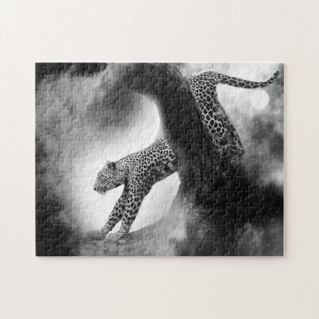 Prächtiger Leopard. Puzzle (Horizontal)