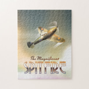 Prächtiger Spitfire-Reiseposter-Druck Puzzle