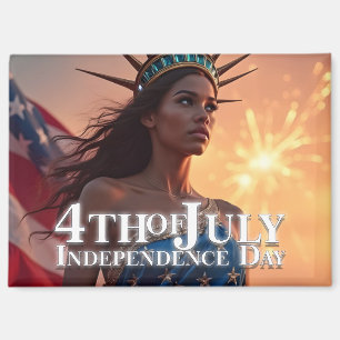 Prächtiges 4.-Juli-Design - Feuerwerk und Freiheit Magnet