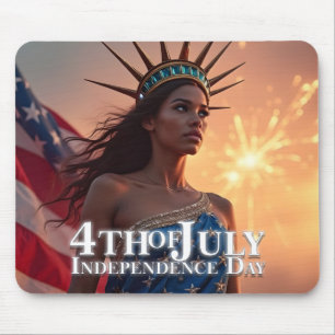 Prächtiges 4.-Juli-Design - Feuerwerk und Freiheit Mousepad