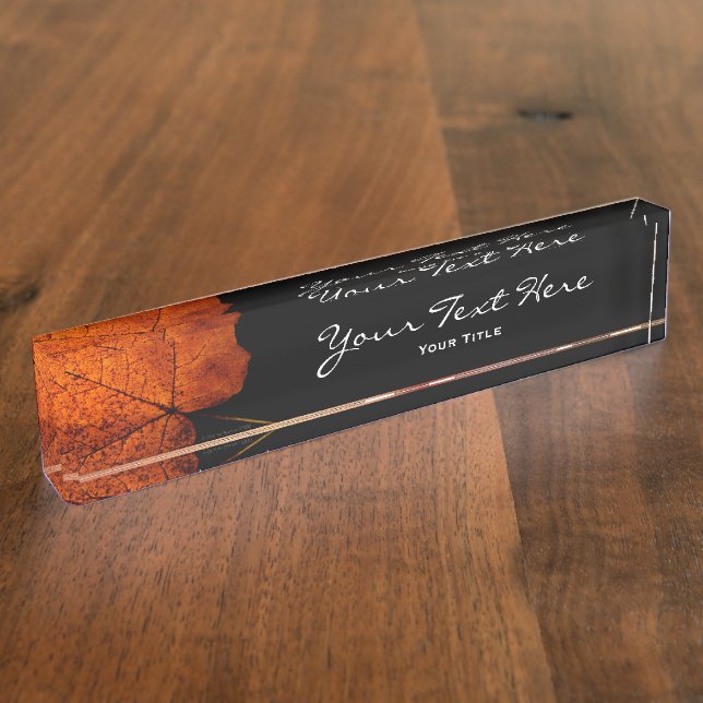 Prächtiges Blatt Namensplakette (Seite)