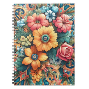 Prächtiges Blumenbouquet Notizblock