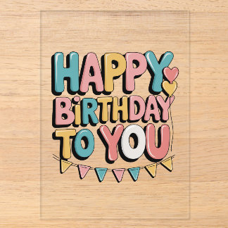 Prächtiges Herzlichen Glückwunsch zum Geburtstag Acryleinladungen