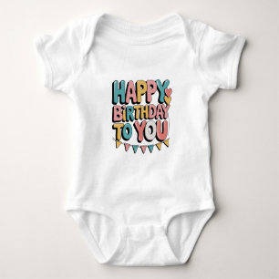 Prächtiges Herzlichen Glückwunsch zum Geburtstag Baby Strampler