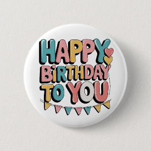 Prächtiges Herzlichen Glückwunsch zum Geburtstag Button