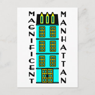 Prächtiges Manhattan mit luxuriösem New Yorker Sta Postkarte