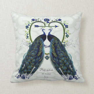 Prächtiges Pfau-Themen-Hochzeitsgeschenkkissen mit Kissen