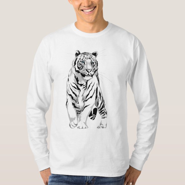 Prächtiges weißes Tiger-Shirt T-Shirt (Vorderseite)