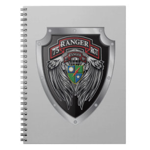 Prachtvolle 2. Bat 75. Ranger Regimental Scroll Notizblock