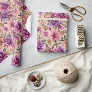 Prachtvolle lila und mauve Azaleen Geschenkpapier
