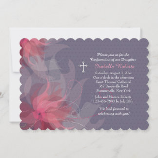 Prachtvolle Mauve-Einladung Einladung