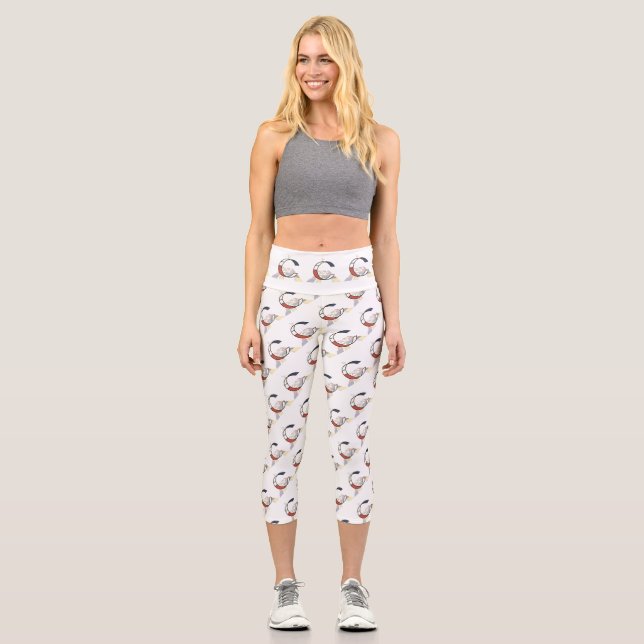 Prachtvolle Neoplastik Art Monogramm. Buchstabe C Capri Leggings (Vorderseite)