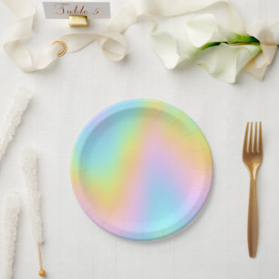 Prachtvolle Pastel-Rainbow-Hochzeit Pappteller
